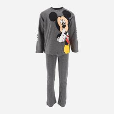 Акция на Піжама дитяча (футболка з довгими рукавами + штани) Disney Mickey VH2063 110-116 см Сіра от Rozetka