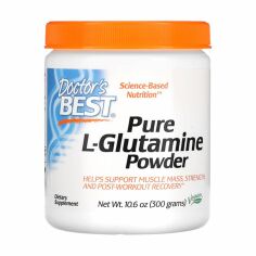 Акція на Дієтична добавка аміноксилота в порошку Doctor's Best Pure L-Glutamine Powder L-Глютамін, 300 г від Eva