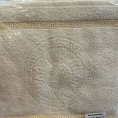 Акция на Махровое полотенце-салфетка Grek Hanibaba кремовое 30х30 см от Podushka