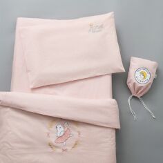 Акция на Постельное белье в кроватку для младенцев Горошек Papaella 8-33347 пудра Детский комплект от Podushka