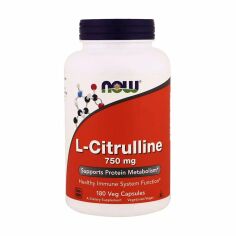 Акція на Дієтична добавка в капсулах NOW Foods L-Citrulline L-цитрулін 750 мг, 180 шт від Eva