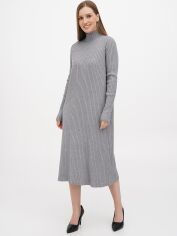 Акция на Сукня міді осіння жіноча EQUILIBRI JO Dress Rib One Size Grey от Rozetka