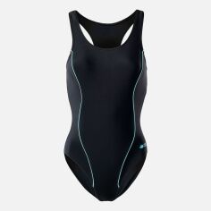 Акція на Суцільний купальник жіночий AquaWave Abra Wmns M Black/Aqua Splash від Rozetka