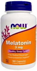 Акция на Now Foods Melatonin, 3 mg, 180 Capsules (NOW-03257) от Stylus