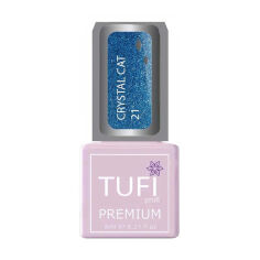 Акция на Гель-лак для нігтів Tufi Profi Premium Crystal Cat 21 Ціан, 8 мл от Eva