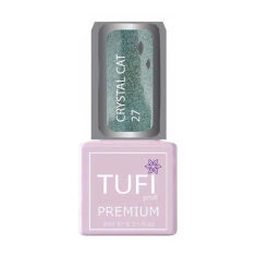 Акция на Гель-лак для нігтів Tufi Profi Premium Crystal Cat 27 Малахіт голографік, 8 мл от Eva