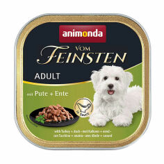 Акция на Вологий корм для собак всіх порід Animonda Vom Feinsten Adult With Turkey + Duck з індичкою та качкою, 150 г от Eva