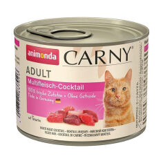 Акция на Вологий корм для кішок всіх порід Animonda Carny Adult мультим'ясний коктейль, 200 г от Eva