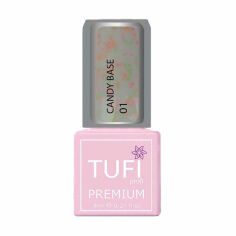 Акція на База для гель-лаку Tufi profi Premium Candy Base, 01 Мільфей, 8 мл від Eva