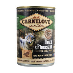 Акція на Вологий корм для собак Carnilove Dog Duck & Pheasant з качкою та фазаном, 400 г від Eva