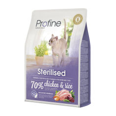 Акция на Сухий корм для стерилізованих кішок Profine Sterilised з куркою та рисом, 2 кг от Eva