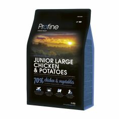 Акція на Сухий корм для цуценят і молодих собак великих порід Profine Junior Large з куркою та картоплею, 3 кг від Eva