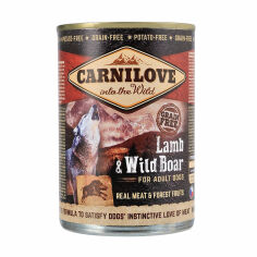 Акция на Вологий корм для собак всіх порід Carnilove Lamb & Wild Boar з ягням та диким кабаном, 400 г от Eva