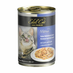Акція на Вологий корм для кішок Edel Cat з лососем та фореллю, 400 г від Eva