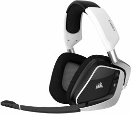Акція на Навушники Corsair Void RGB Elite Wireless Premium Gaming Headset 7.1 Surround White (CA-9011202-EU) від Rozetka