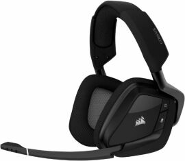 Акція на Навушники Corsair Void RGB Elite Wireless Premium Gaming Headset 7.1 Surround Carbon (CA-9011201-EU) від Rozetka