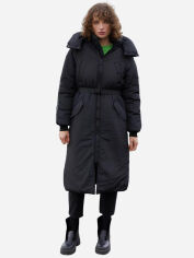 Акция на Куртка зимова довга жіноча Gepur 45269 S Чорна от Rozetka