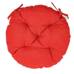 Акция на Подушка на стул круглая Merry Christmas Прованс красная диаметр 40 см от Podushka