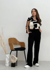 Акція на Штаны вязаные Jolie Art Knit черные S/M рост 165-168 см від Podushka
