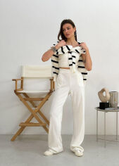 Акція на Штаны вязаные Jolie Art Knit молочные S/M рост 165-168 см від Podushka