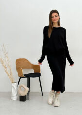Акция на Вязаная юбка Jolie Art Knit черная S/M от Podushka