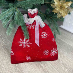 Акция на Декоративный вязаный мешок для подарков Прованс  размер 40х50 см от Podushka