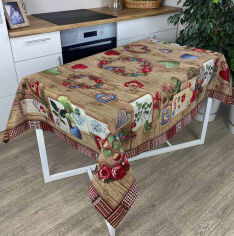 Акція на Скатерть гобеленовая Wooden Прованс 134х240 см від Podushka