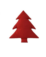 Акция на Декоративная новогодняя подушка-игрушка Елка Прованс красная 40х47 см от Podushka