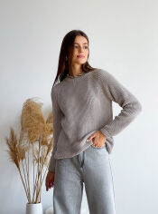 Акція на Джемпер вязаный Cotton цвет льна Art Knit Прованс S/M від Podushka