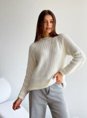 Акція на Джемпер вязаный Cotton кремовый Art Knit Прованс S/M від Podushka