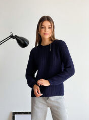 Акція на Джемпер вязаный Cotton индиго Art Knit Прованс L/XL від Podushka