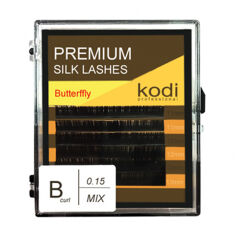 Акція на Вії для нарощування B 0.15 Kodi Professional (6 рядів: 11, 12, 13 мм), упаковка Butterfly від Eva