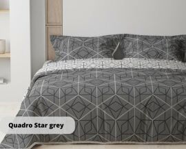 Акция на Комплект постільної білизни ТЕП Happy Sleep Сімейний 2 х 215 x 150 см Quadro Star grey Ранфорс от Rozetka