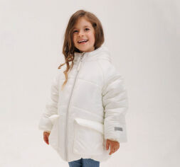 Акция на Куртка зимняя для девочки КТ304 Бемби 200-молочный 104 от Podushka