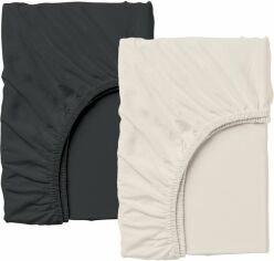 Акція на Набір Cosas Простирадло на резинці 180x200 2 шт Set_Beige_Black від Rozetka