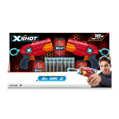 Акція на Набір бластерів X-Shot Red Excel MK 3 Double (36432R) від Будинок іграшок