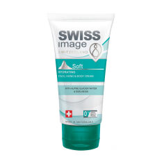 Акція на Зволожувальний крем для обличчя, рук та тіла Swiss Image Soft Hydrating Face, Hand & Body Cream, 75 мл від Eva