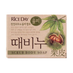 Акция на Мило-скраб для тіла Lion Rice Day Body Scrub Chestnut Soap, 100 г от Eva