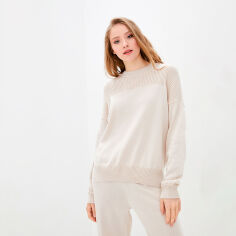 Акція на Джемпер вязаный Katrin бежевый Art Knit L/XL від Podushka