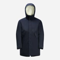 Акция на Куртка демісезонна з капюшоном жіноча Jack Wolfskin Talforst Parka W 1116041-1010 M Синя от Rozetka