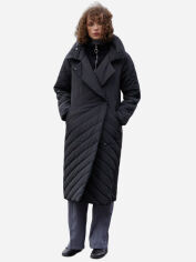 Акция на Куртка зимова довга жіноча Gepur 45268 S Чорна от Rozetka