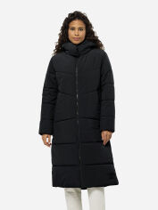 Акція на Куртка зимова довга жіноча Jack Wolfskin Karolinger Long Coat W 1207481_6350 M Темно-сіра від Rozetka