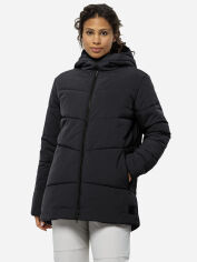 Акція на Куртка зимова жіноча Jack Wolfskin Karolinger Long Jkt W 1207491-6350 XS Темно-сіра від Rozetka