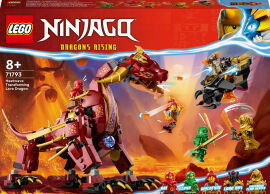 Акция на Конструктор LEGO NINJAGO Вулканічний Дракон, що трансформує Хітвейва (71793) от Будинок іграшок