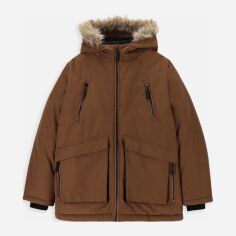 Акція на Дитяча зимова куртка-парка для хлопчика Coccodrillo Outerwear Boy Kids ZC3152105OBK-018 110 см Коричнева від Rozetka