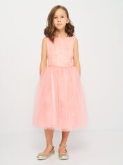 Акция на Підліткова святкова фатинова сукня для дівчинки Sasha 4336/13 146 см Персикова от Rozetka