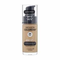 Акція на Тональний крем для обличчя Revlon ColorStay Makeup for Combination/Oily Skin SPF 15 для комбінованої та жирної  шкіри, 200 Nude, 30 мл від Eva