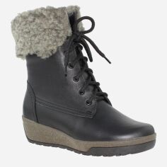Акція на Жіночі зимові черевики високі ROSS RR23-003 37 24 см Чорні від Rozetka