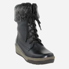 Акція на Жіночі зимові черевики високі ROSS RR23-004 37 24 см Чорні від Rozetka