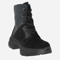 Акція на Жіночі зимові черевики високі Emilio RE173 37 23.5 см Чорні від Rozetka